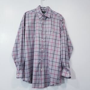 Orvis Glen Men size Medium Check 100% Cotton Button Front Shirts Wrinkle Free